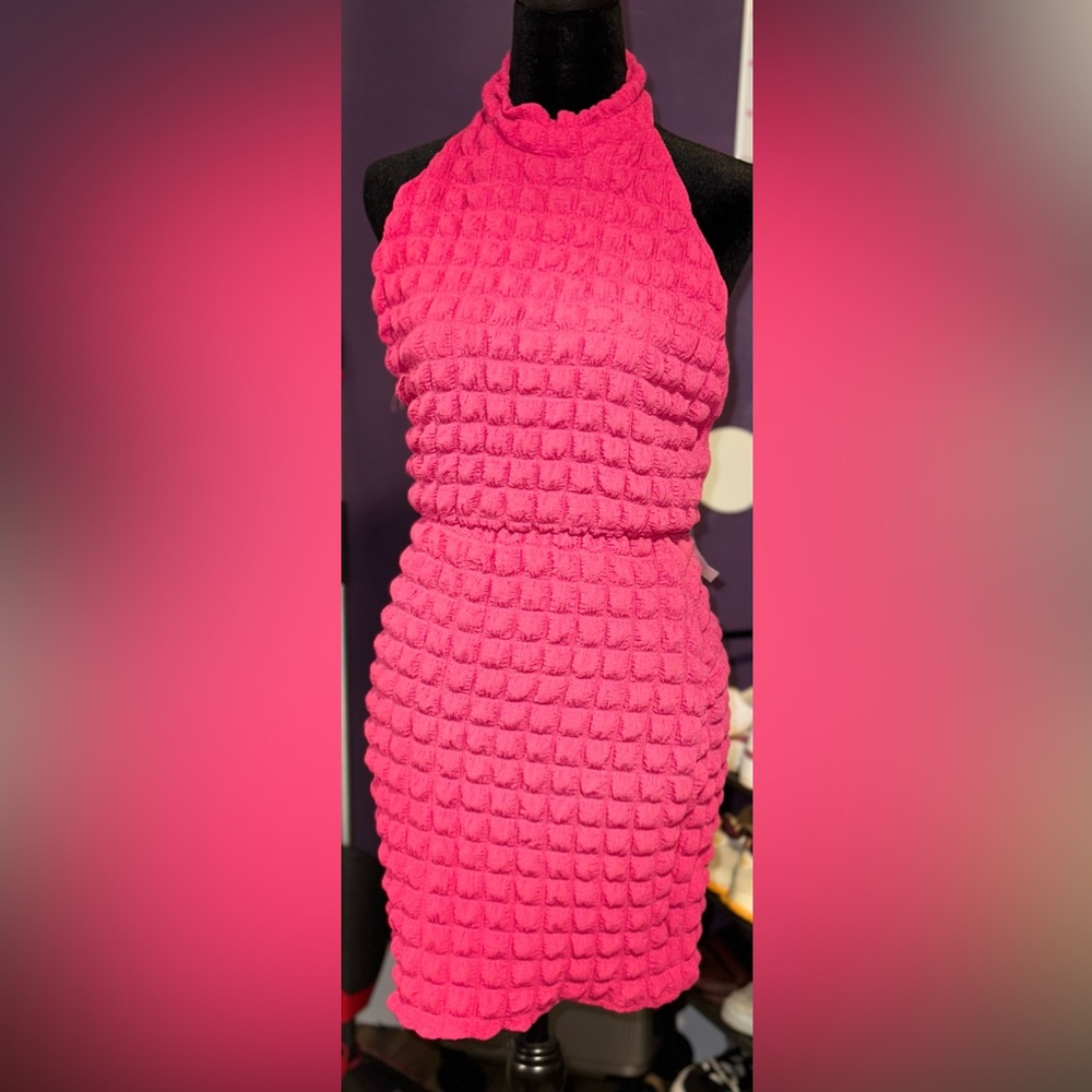 This dress is a Pink, MZ Bubble Turtle Dress